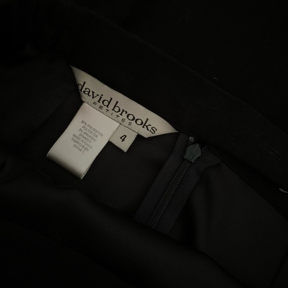 David Brooks Black Velvet A-Line Skirt w Ruffles - Picture 5 of 5